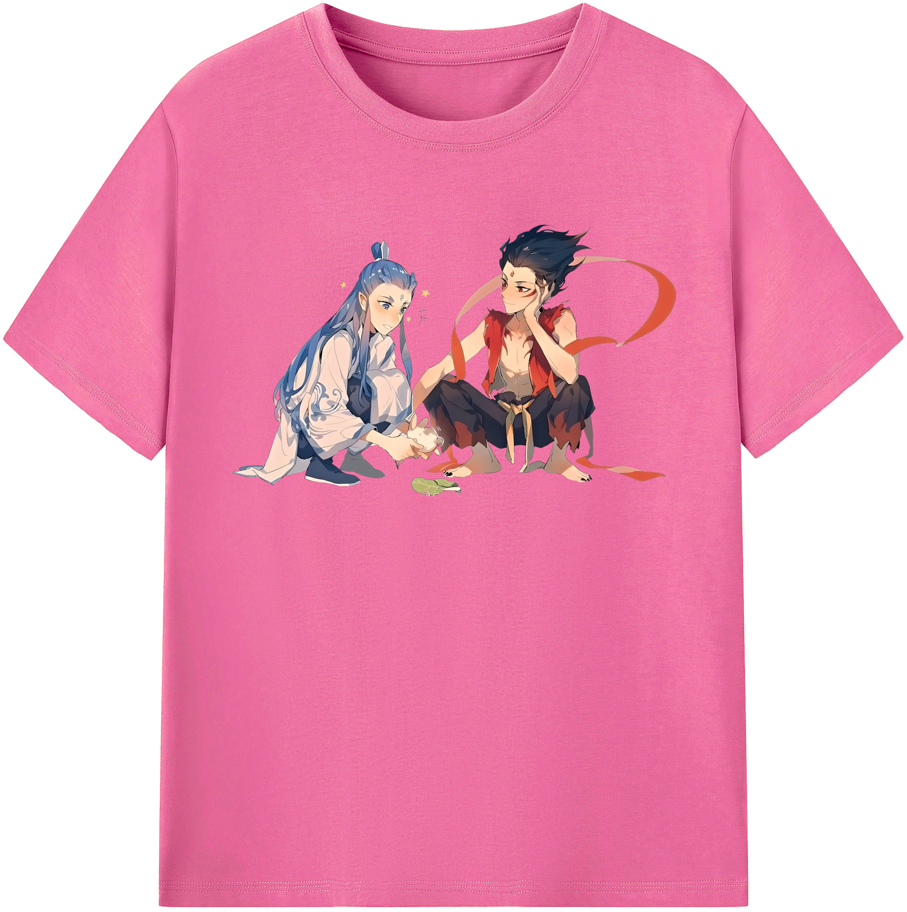 （画像用） Ne Zha 2 ナタ 魔童の大暴れ レディースカジュアルプリントTシャツ（綿100％）